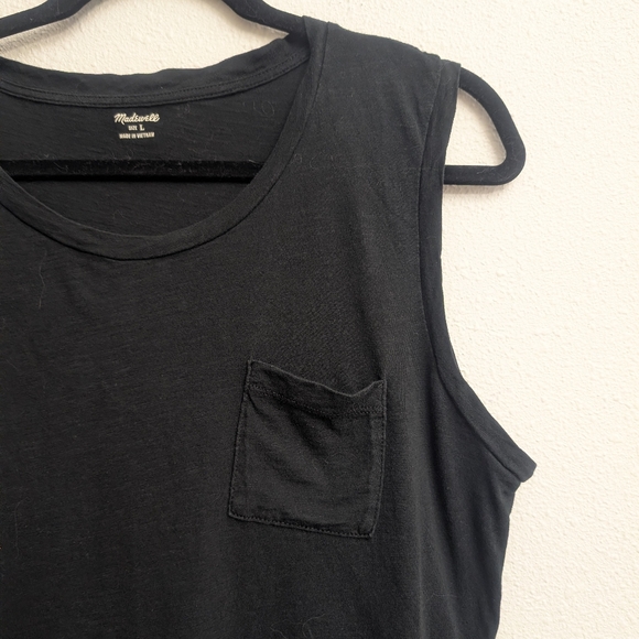 Madewell Pocket Slub Tank Black Size Large - Picture 4 of 6